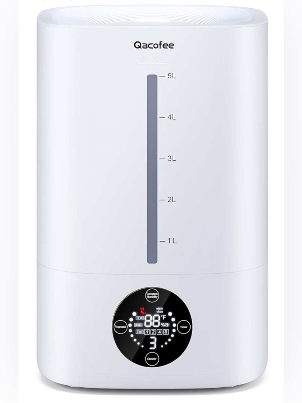 💨 NWT Qacofee White Ultrasonic Humidifier with Digital Display 💨